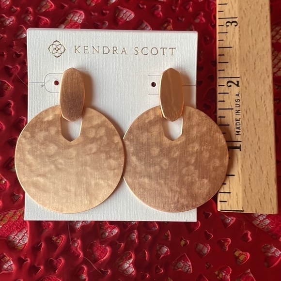 Brand New Kendra Scott Didi Statement Earrings 14k Rose Gold Plated Over Brass - Picture 8 of 10